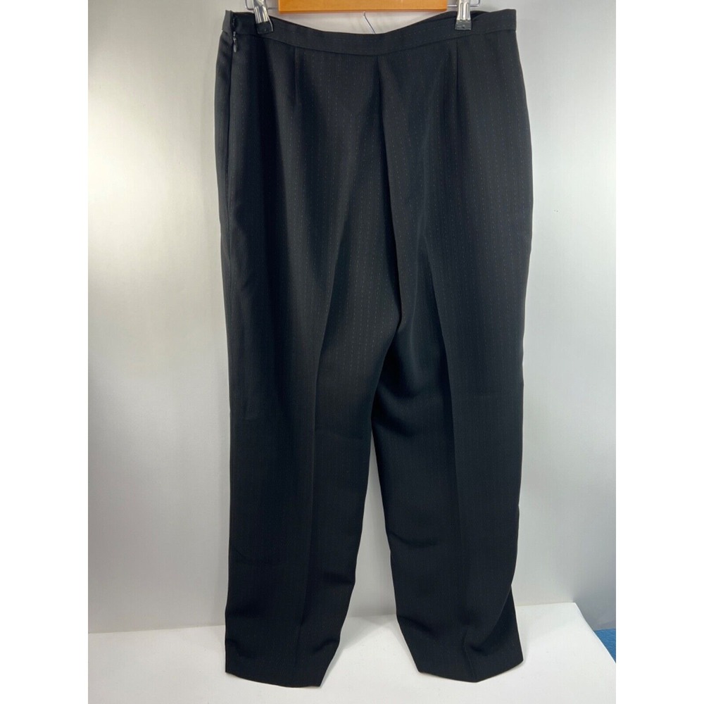 Kasper Classics Petite‎ Pants Women's Petite Sz 12P Black Wide Leg